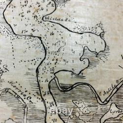 Civl War Era'Chickahominy River' Hand Drawn Union Map'Peninsula Campaign