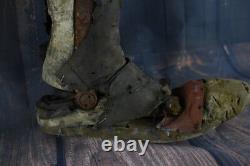 Collectible Rare Civil War Antique Prosthesis Wooden Leg w straps Peg