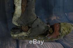 Collectible Rare Civil War Antique Prosthesis Wooden Leg w straps Peg