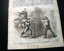 Colonel Elmer E. Ellsworth 1st Assassination Prints Civil War 1861 old Newspaper