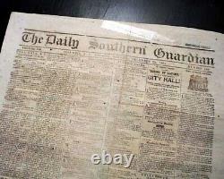 Columbia SC South Carolina Very Rare Confederate South 1862 Civil War Newspaper