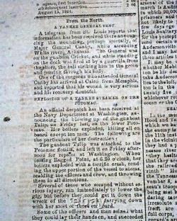 Columbia SC South Carolina Very Rare Confederate South 1862 Civil War Newspaper