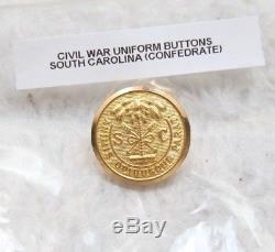 Confederate Button Civil War Uniform South Carolina Small Coat Vest Replacement