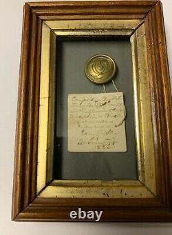 Confederate Cavalry Manuscript C Civil War Coat Button