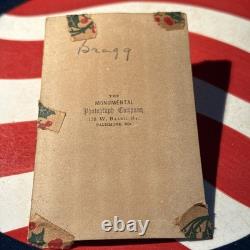 Confederate Cdv Civil War Photo Bragg #10 Neat Story