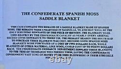Confederate Civil War Spanish Moss Saddle Blanket Dug Nashville, TN RARE! WithCase