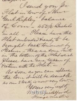 Confederate Forage Master Sends Supplies From Georgetown, SC, To Troops