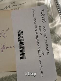 Confederate General Francis Marion Cockrell Autograph Civil War