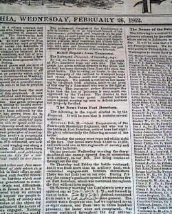 Confederate JEFFERSON DAVIS Inauguration Inaugural Addr 1862 Civil War Newspaper