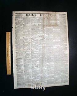 Confederate Monitor vs Merrimack Hampton Roads Virginia 1862 Civil War Newspaper