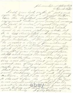 Confederate Officer, Johnsons Island Prisoner, Felt Punished By Girlfriend