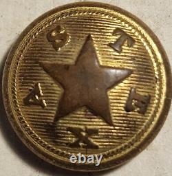Confederate Texas CIVIL War Cuff Button Plain Brass Back