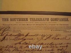 Confederate The Southern Telegraph Companies Discharged Confederate Soldiers