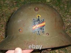 Czech Spanish Italian Fascist helmet VZ30 model rare Spanish Civil War
