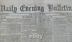 DAILY EVENING BULLETIN JUNE 29 1861 Bakers Calif Regt, Troops Move Through Phila