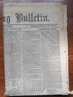 DAILY EVENING BULLETIN JUNE 29 1861 Bakers Calif Regt, Troops Move Through Phila