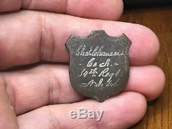 Dug Chas Clemens Co. A 34th Regt. N. J. Vols. Civil War Identification Shield