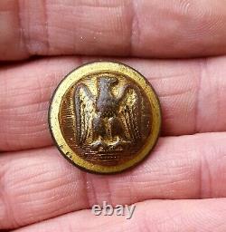 Dug Civil War CS Staff Officer Button with GOLD