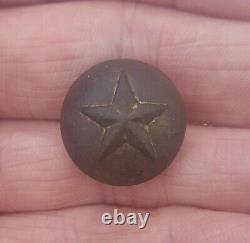 Dug Civil War Mississippi Beveled Star Button