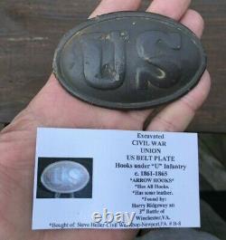 Dug Civil War Union US Belt Plate Winchester VA. Ex Harry Ridgeway