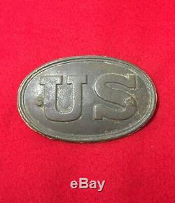 Dug US Cartridge Box Plate Buckle Civil War Relic Union Trench Cold Harbor VA