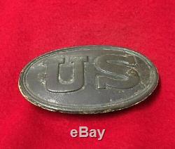 Dug US Cartridge Box Plate Buckle Civil War Relic Union Trench Cold Harbor VA