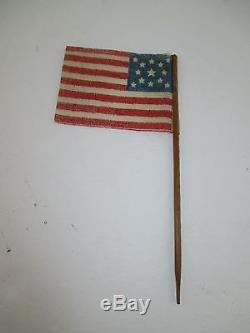 EXTREMELY RARE 1860's CIVIL WAR 13 STAR PARADE FLAG