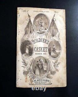 EXTREMELY RARE American Civil War Era The Soldier's Casket 1865 Phila Magazine
