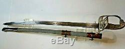 Early CIVIL War Naval Horstmann Confederate Eagle Head Officer Sword Ca 1845