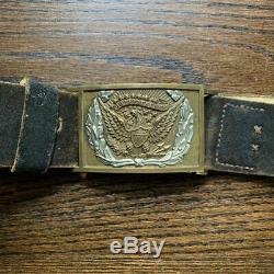 Early Civil War Brass Pattern 1851 NCO Eagle Wreath Buff Belt Plate Buckle