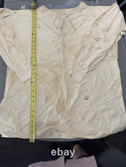 Early Plantation Shirt With Tie Strings. All Original Cotton & Small Shell Buttons