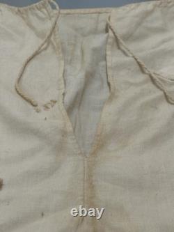 Early Plantation Shirt With Tie Strings. All Original Cotton & Small Shell Buttons