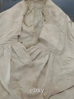 Early Plantation Shirt With Tie Strings. All Original Cotton & Small Shell Buttons