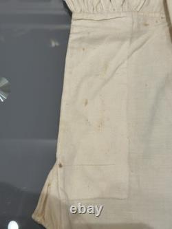 Early Plantation Shirt With Tie Strings. All Original Cotton & Small Shell Buttons