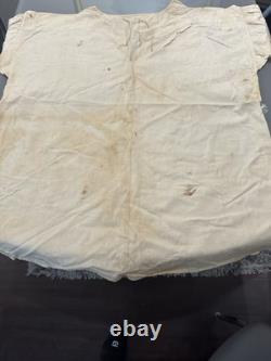 Early Plantation Shirt With Tie Strings. All Original Cotton & Small Shell Buttons