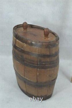 Early keg cask barrel wooden rundlet water rum whiskey 18th 19th c antique