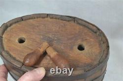 Early keg cask barrel wooden rundlet water rum whiskey 18th 19th c antique