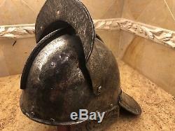 English Lobstertail Helmet 1600s 17th Century Civil War Cromwell