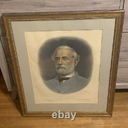 Exceedingly Rare Robert E. Lee Memorial Lithograph CSA Confederate Civil War