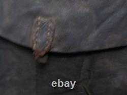 Extremely Rare Original Civil War Tarred Canvas Soldier's Issue Haversack, GIFT