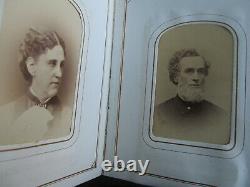 FULL Antique CIVIL WAR & VICTORIAN CdeV Photo Album, IDENTFIED Methodist, Boston