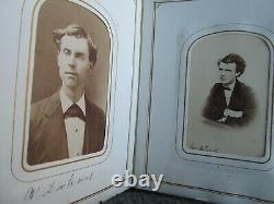 FULL Antique CIVIL WAR & VICTORIAN CdeV Photo Album, IDENTFIED Methodist, Boston