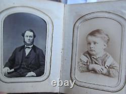 FULL Antique CIVIL WAR /VICTORIAN CdeV Photo Album, Tintypes, Women & Children