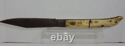 Fair Antique American Civil War Folding Knife Clip Point Bone Slab Grips