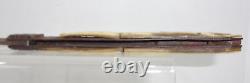 Fair Antique American Civil War Folding Knife Clip Point Bone Slab Grips