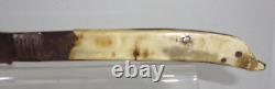 Fair Antique American Civil War Folding Knife Clip Point Bone Slab Grips