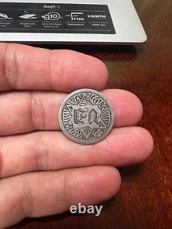 Fancy Engraved 8th Corps Badge Made on The Front of 1857 Seated Liberty Quarter