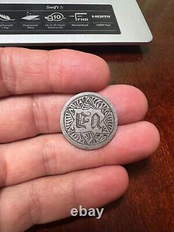 Fancy Engraved 8th Corps Badge Made on The Front of 1857 Seated Liberty Quarter