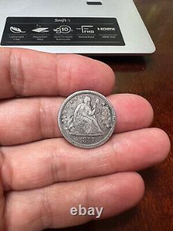 Fancy Engraved 8th Corps Badge Made on The Front of 1857 Seated Liberty Quarter