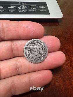 Fancy Engraved 8th Corps Badge Made on The Front of 1857 Seated Liberty Quarter